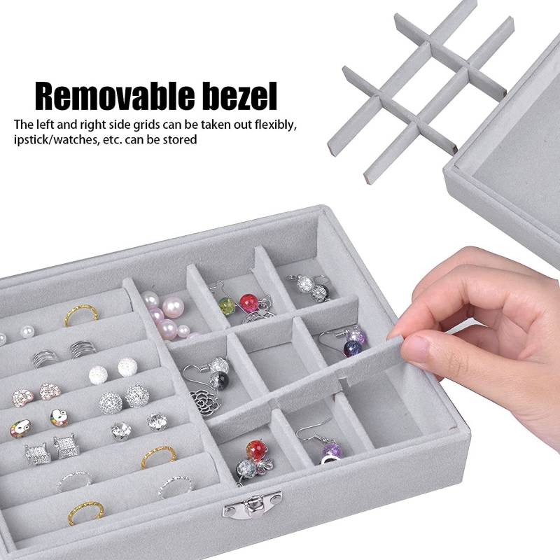 JOYERO ORGANIZADOR DE JOYAS COFRE PARA ANILLOS ARETES PULSERAS - 4