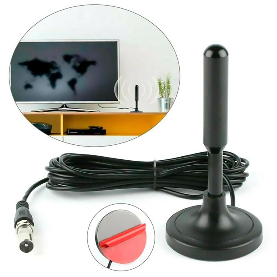ANTENA HD DE TV DIGITAL DE 360° DE RECEPCION CABLE 4.3 METROS - 4