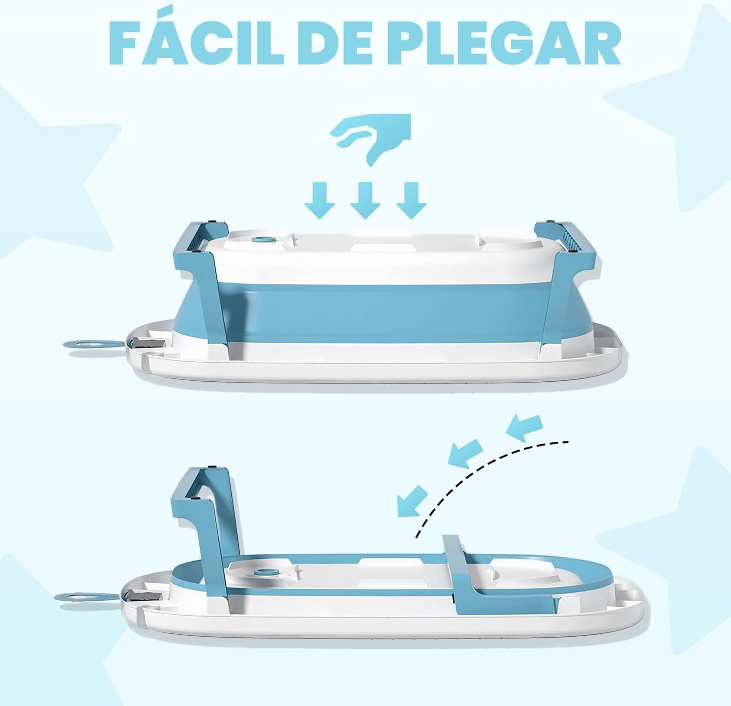 BAÑERA PARA BEBE PLEGABLE CON TERMOMETRO Y COJIN PREMIUM COLOR ROSADO - 5