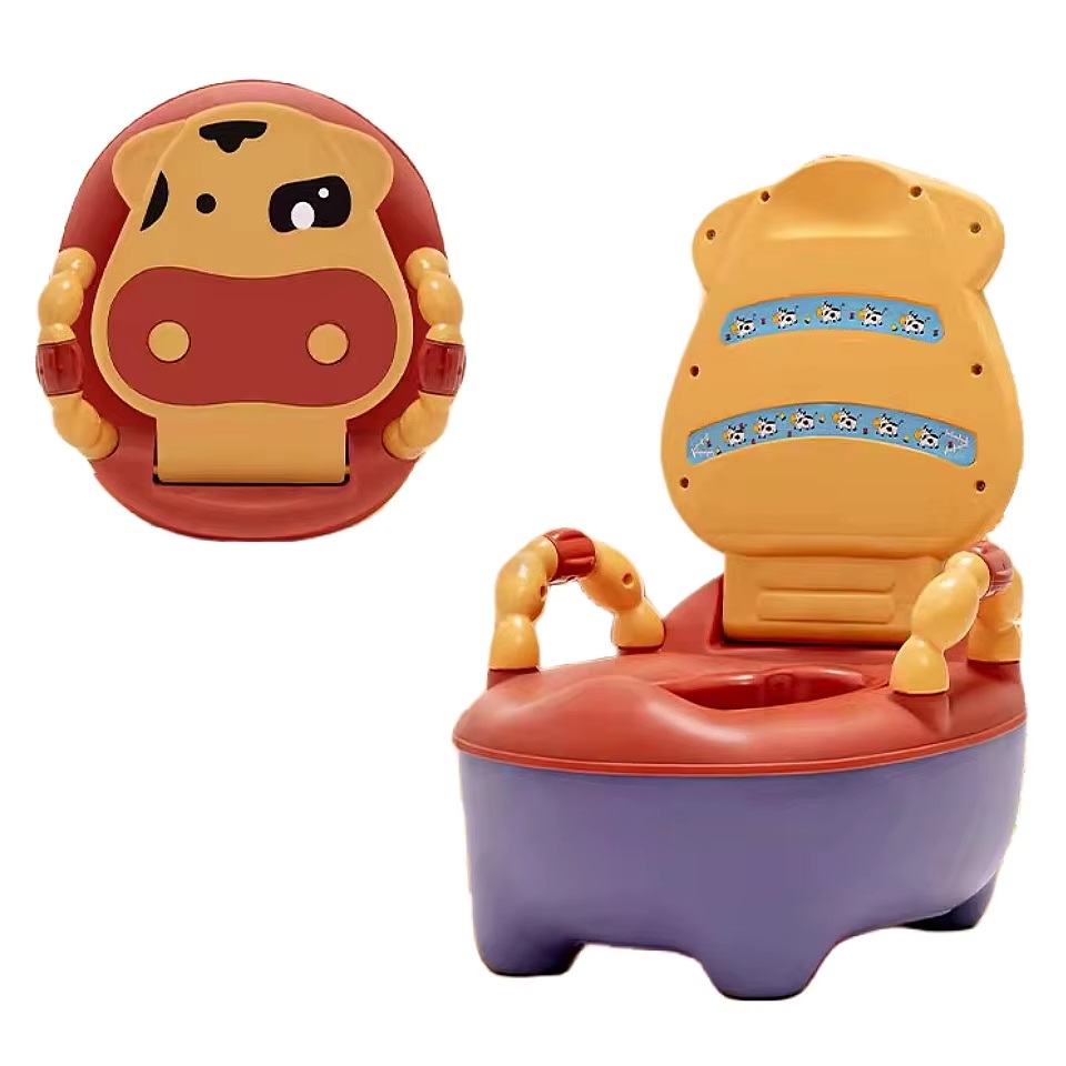 BACIN DE ENTRENAMIENTO PARA BEBE NIÑOS VAQUITA ROSADO - 1