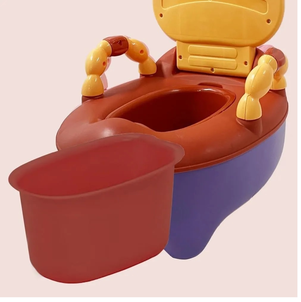 BACIN DE ENTRENAMIENTO PARA BEBE NIÑOS VAQUITA ROSADO - 3