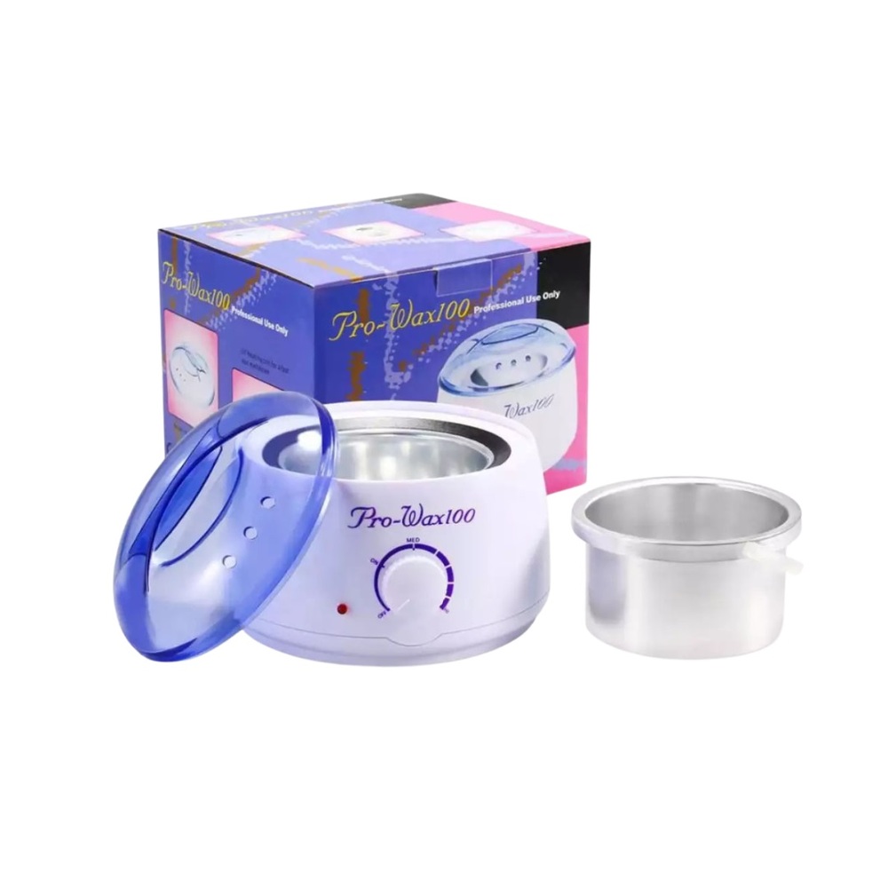 KIT DEPILATORIO PROFESIONAL OLLA CALENTADORA + 100 G CERA GRANULADA + 12 PALETAS - 3