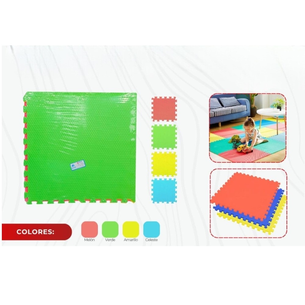 PISO EVA KIDS SET X 8 PIEZAS 60 X 60 CM – TAPETE ANTIDESLIZANTE PARA BEBÉS Y NIÑOS - 3