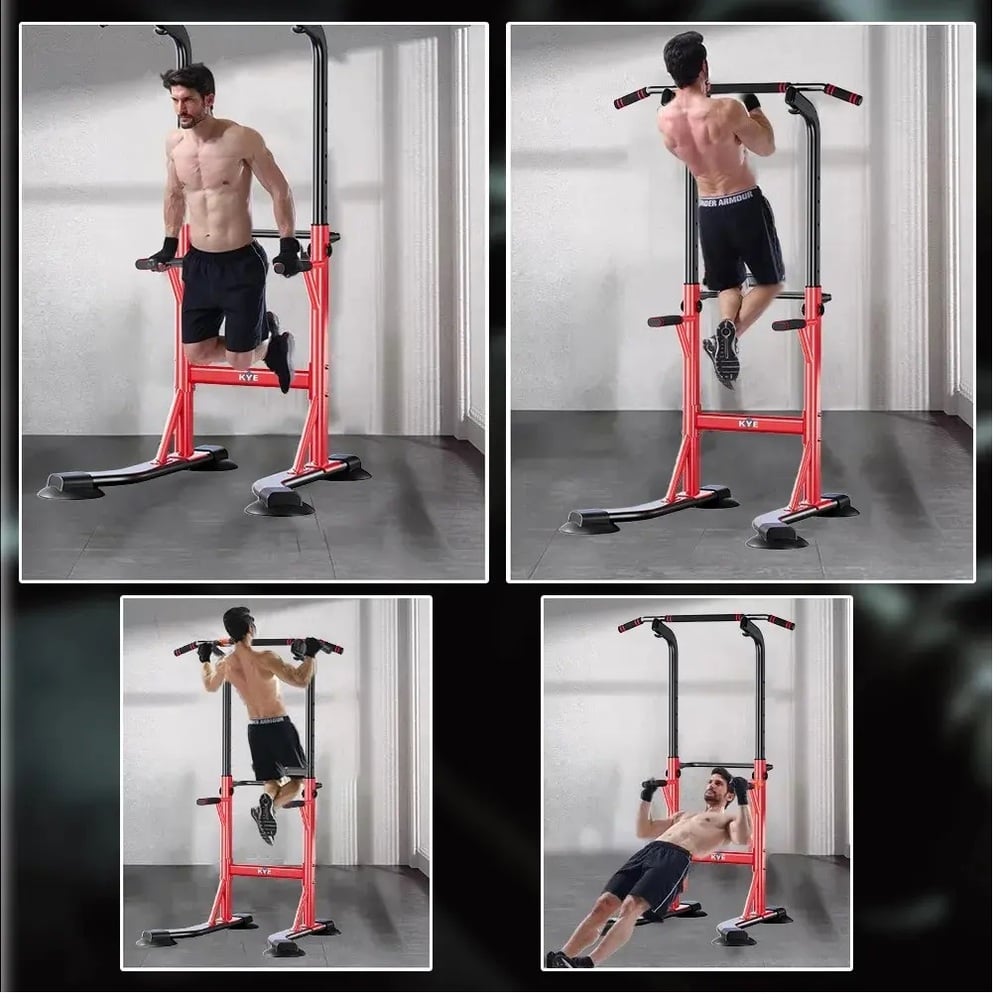 GIMNASIO MULTIFUNCIONAL 5 EN 1 – RACK DE DOMINADAS Y FONDOS AJUSTABLE - 9