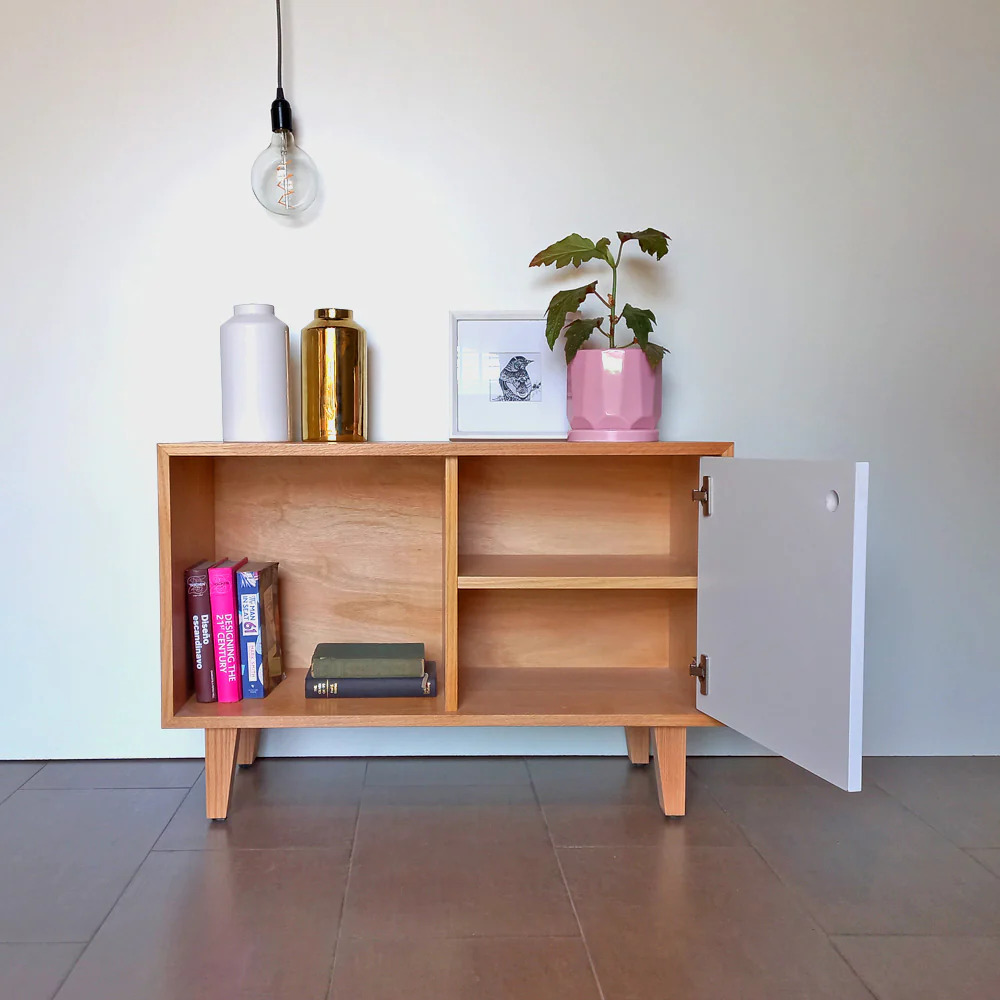 MUEBLE VINTAGE MULTIUSOS 1 PUERTA VANILLA COLOR HAYA TU MESITA - 2