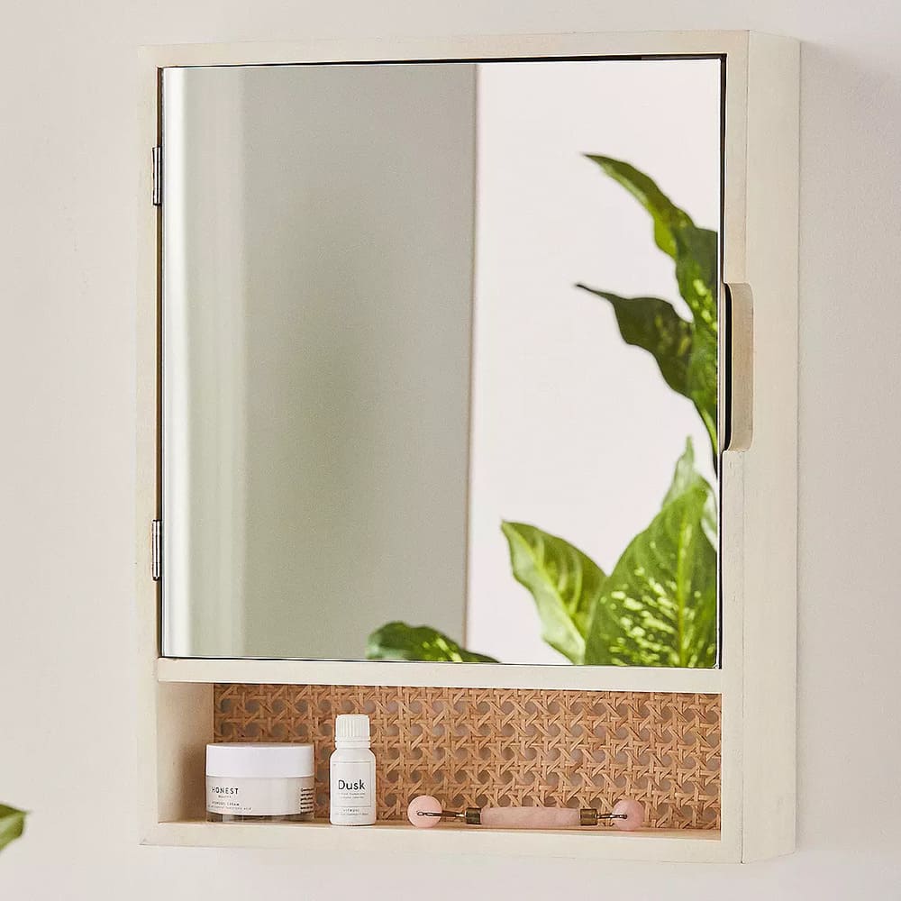 MUEBLE DE BAÑO FLOTANTE CON ESPEJO EVELYN COLOR MANZANO TU MESITA - 1