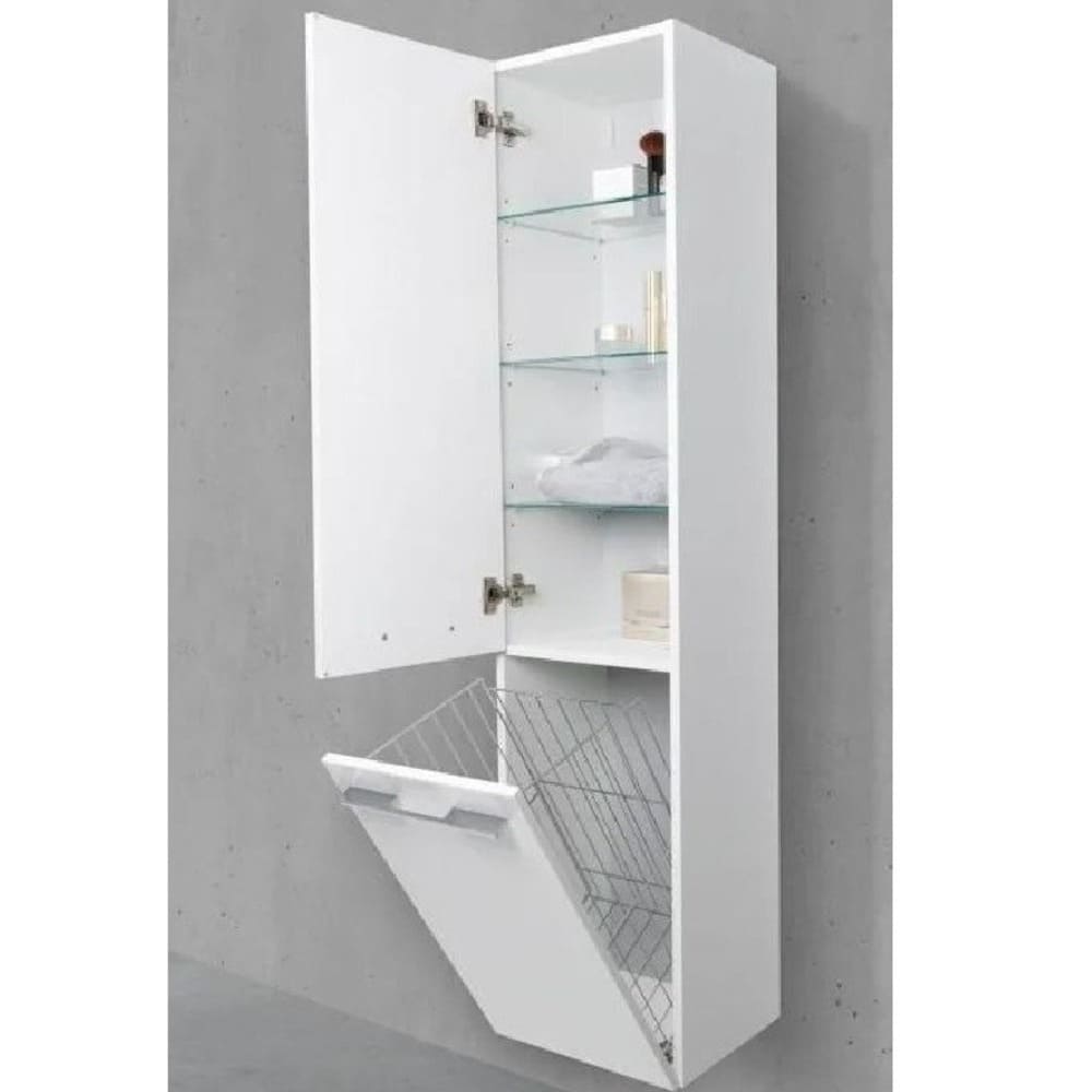 MUEBLE DE BAÑO ALTO MULTIFUNCIONAL GRACE CON CANASTILLA INTERNA COLOR BLANCO TU MESITA - 1