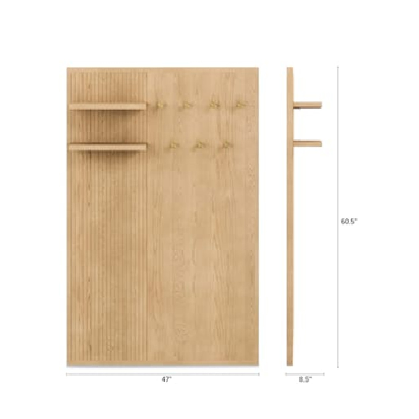 RECIBIDOR MODERNO ZENDA COLOR ROBLE NATURAL 1 PUERTA TU MESITA - 2