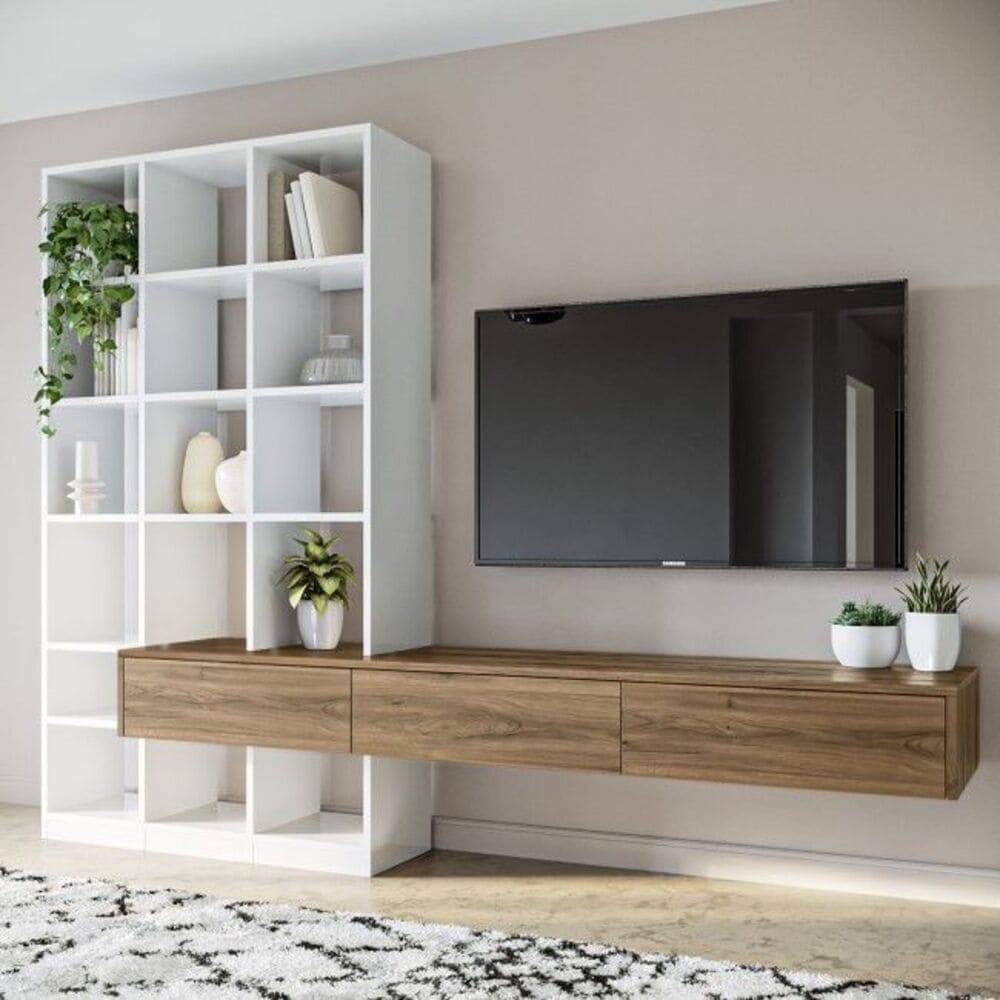 MESA DE TV FLOTANTE TAICHI COLOR GALES/BLANCO TU MESITA - 1