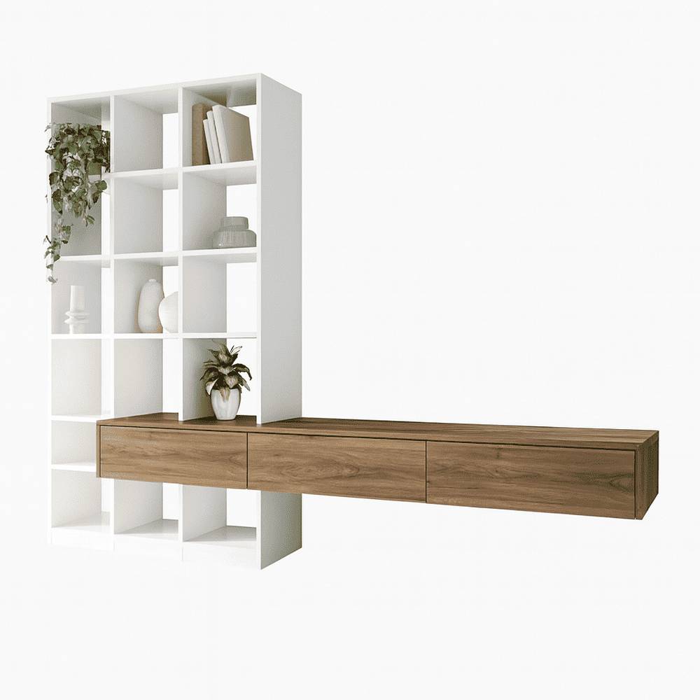 MESA DE TV FLOTANTE TAICHI COLOR GALES/BLANCO TU MESITA - 2