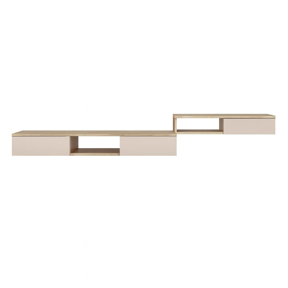 MESA DE TV FLOTANTE HIGHER CON RECIBIDOR COLOR MALLORCA\BLANCO TU MESITA - 2