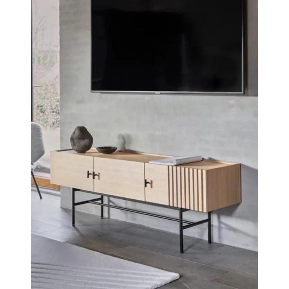 MESA DE TV KAYLA CON CANTO GRUESO COLOR PANELA TU MESITA - 1