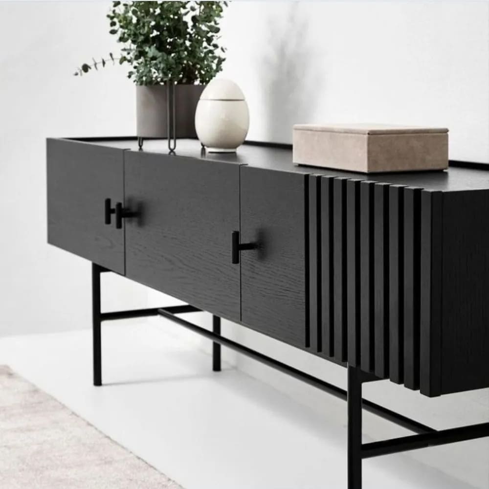 MESA DE TV KAYLA COLOR ROBLE NEGRO TU MESITA - 2