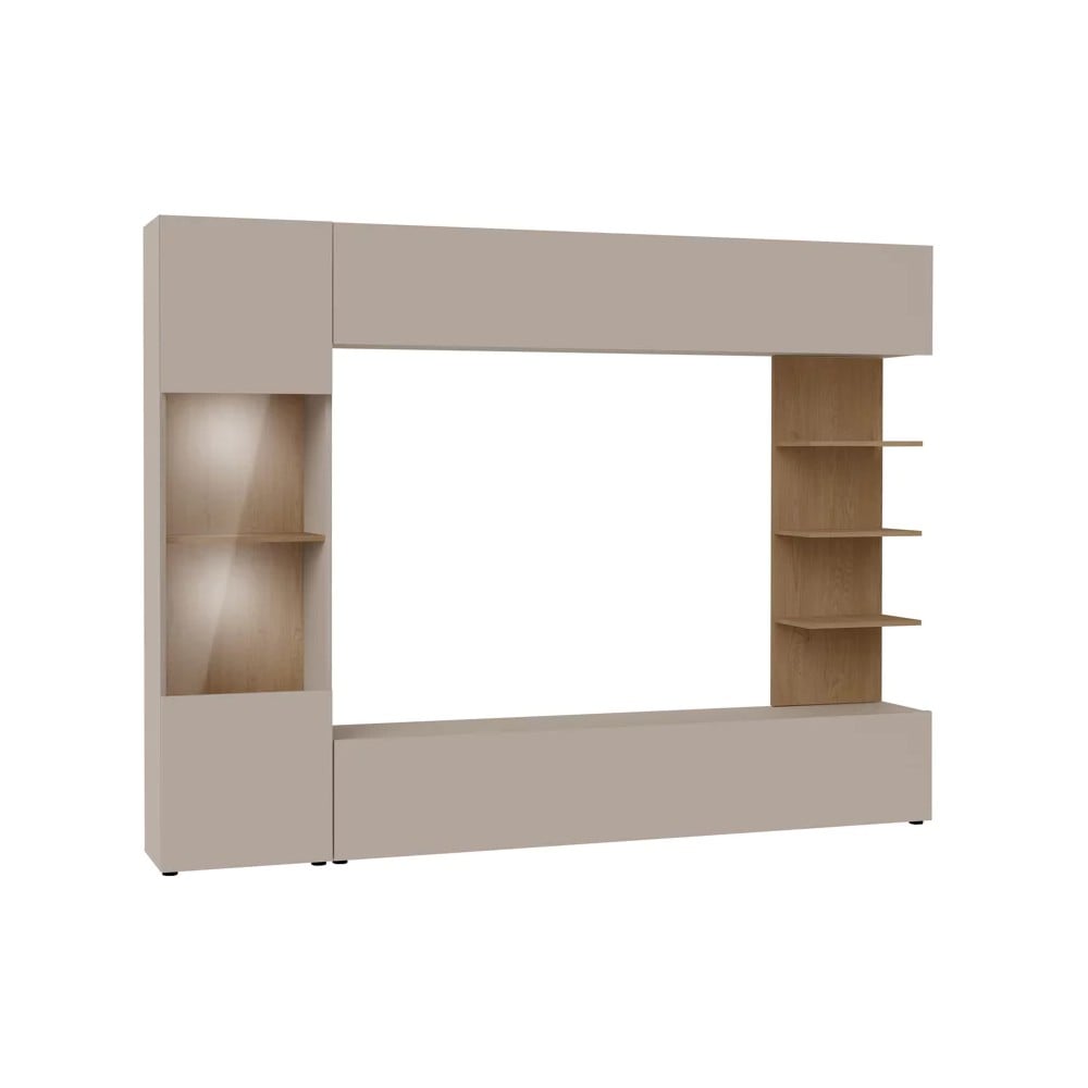 MESA DE TV AURORA CON CANTO GRUESO COLOR CEMENTO\BLANCO TU MESITA - 2