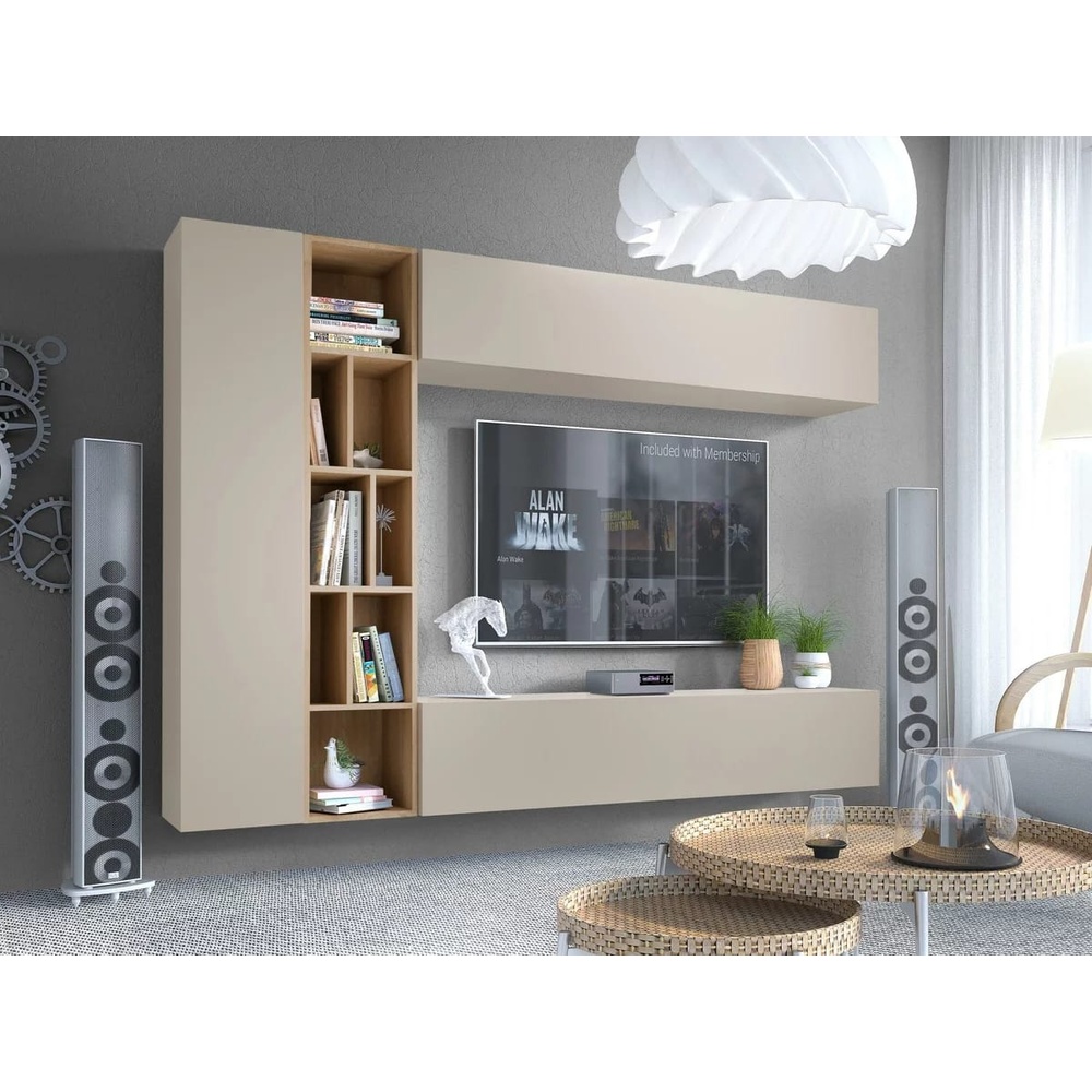 MESA DE TV FLOTANTE MIME CON CANTO GRUESO COLOR CAPRI\PANELA TU MESITA - 1