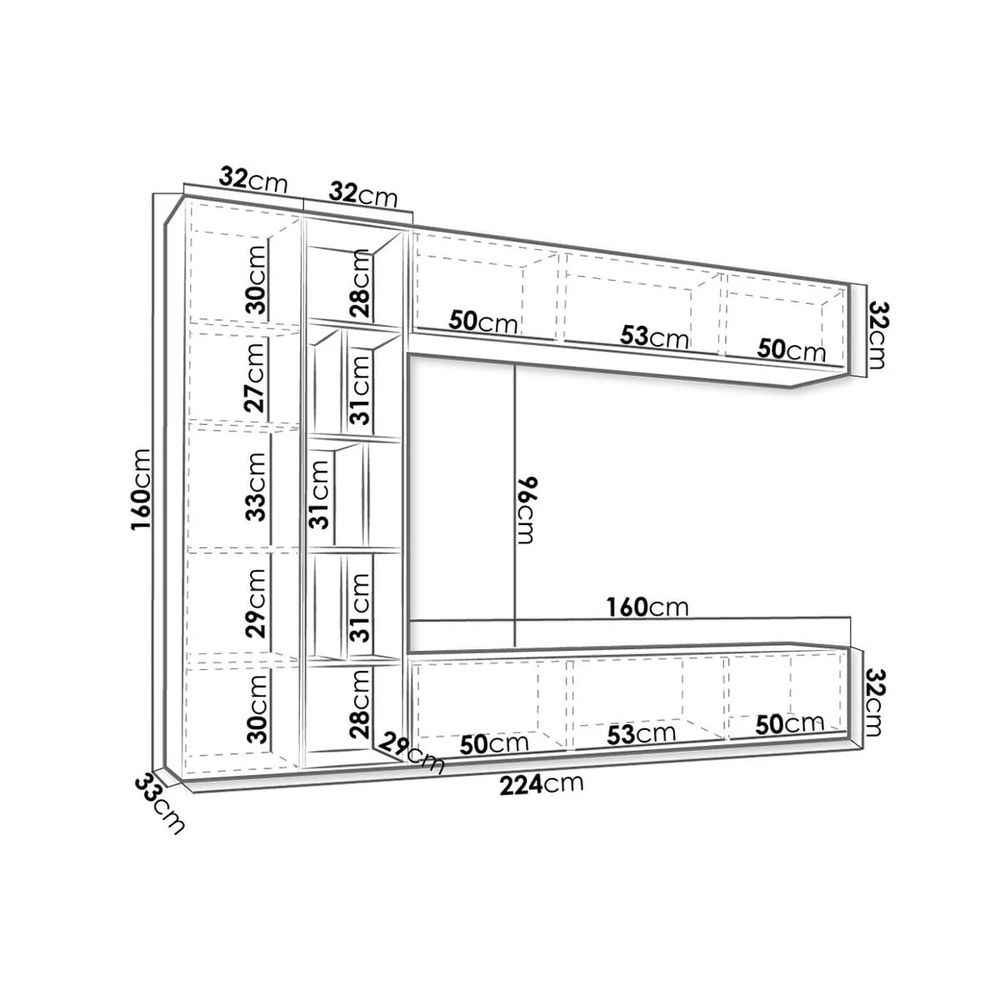 MESA DE TV FLOTANTE MIME CON CANTO GRUESO COLOR CAPRI\PANELA TU MESITA - 4
