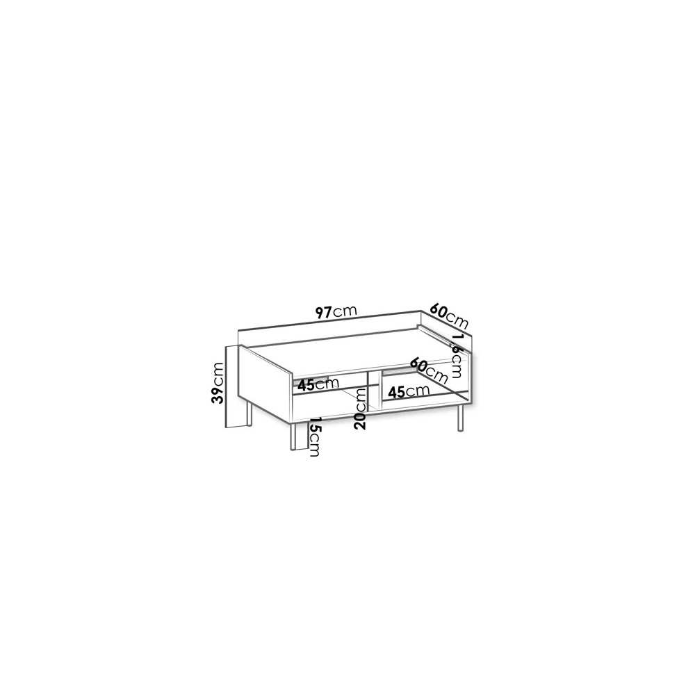 MESA DE CENTRO MIXER COLOR CHIAVENNA\ONIX TU MESITA - 3