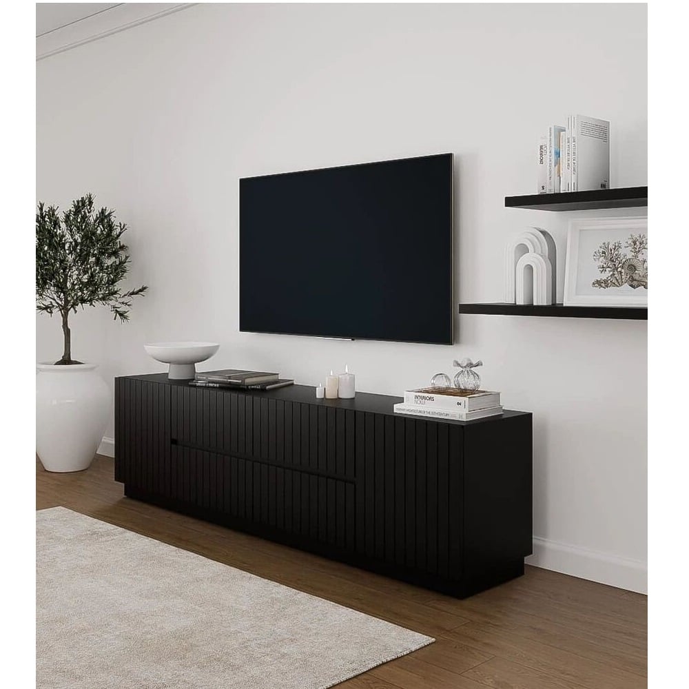 MESA DE TV GIE EN CANTO GRUESO COLOR NEGRO TU MESITA - 1