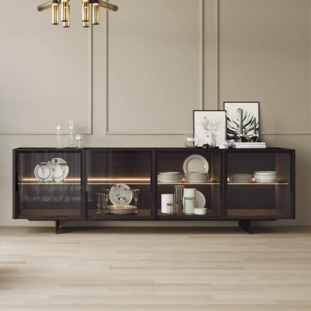 MESA DE TV MODERNA RENZO COLOR NEGRO CANTO GRUESO TU MESITA - 1