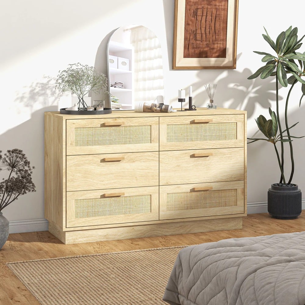 COMODA KANA CON RATÁN Y CANTO GRUESO ROVERE TU MESITA - 1