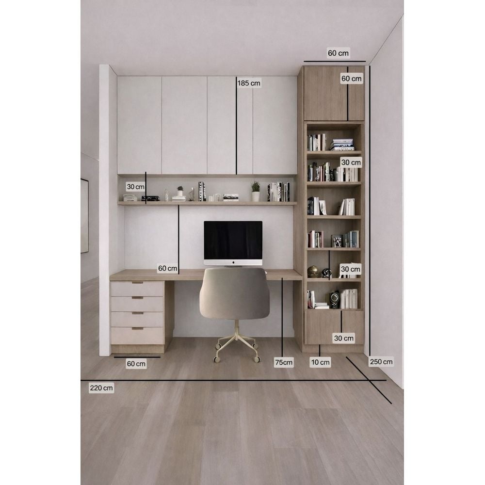 ESCRITORIO VINTAGE JULIAN COLOR ROVERE/BLANCO TU MESITA - 2