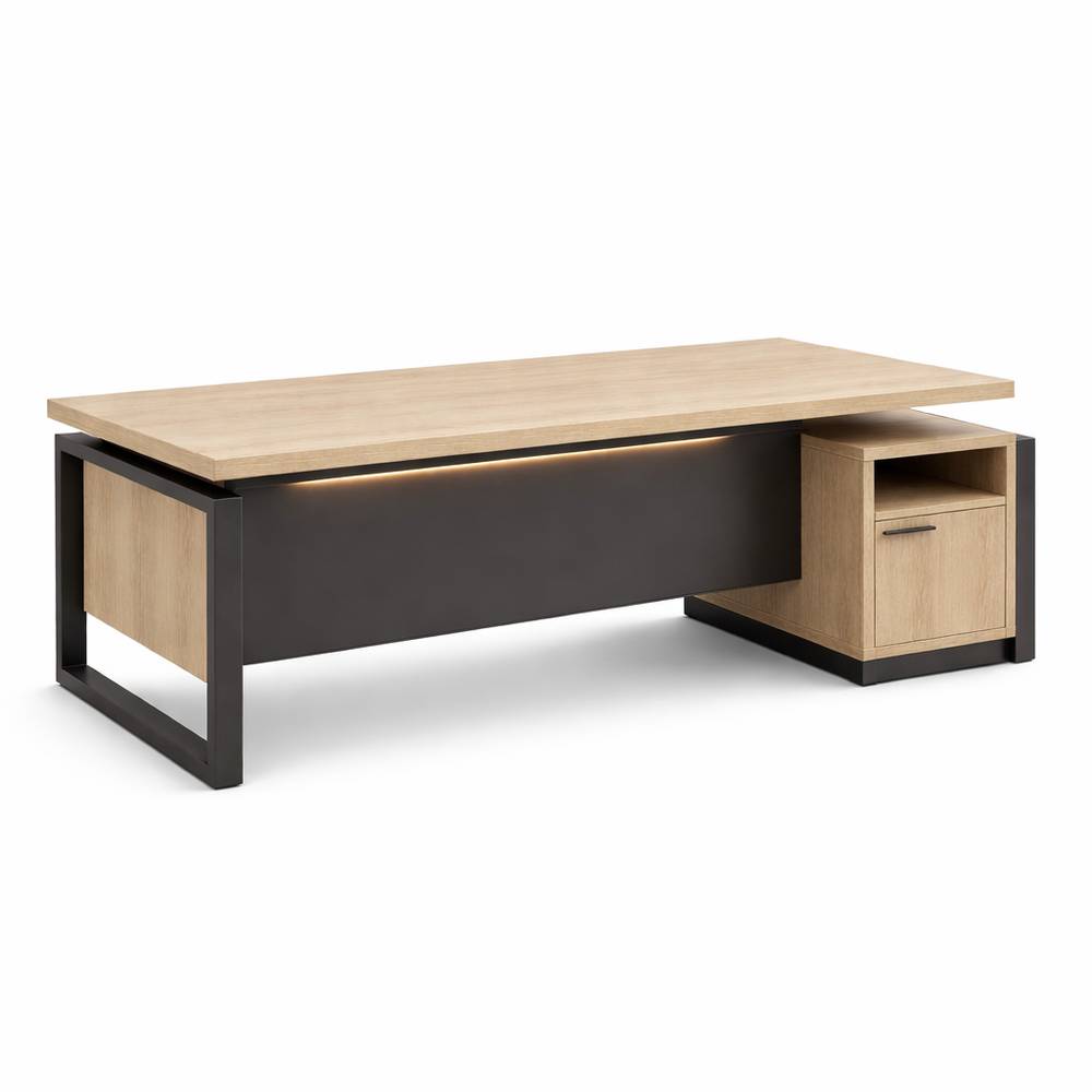 ESCRITORIO RAJKO COLOR ROVERENEGRO TU MESITA CON CAJONERA - 2