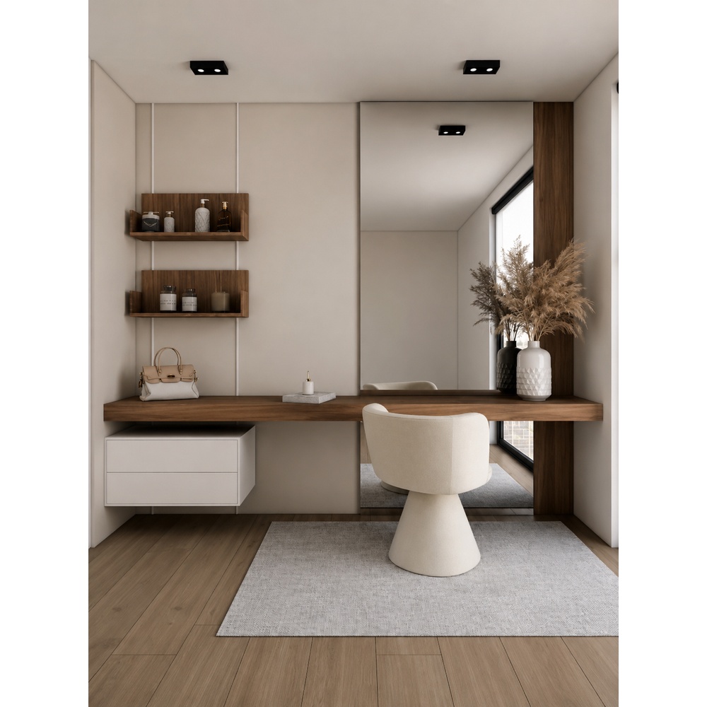TOCADOR LUXURY KAORI TU MESITA CON ESPEJO XL CATANIA/BLANCO - 1