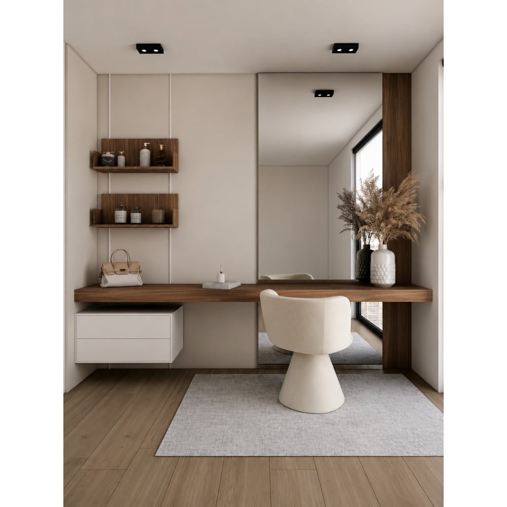 TOCADOR LUXURY KAORI TU MESITA CON ESPEJO XL CATANIA/BLANCO CANTO GRUESO - 1