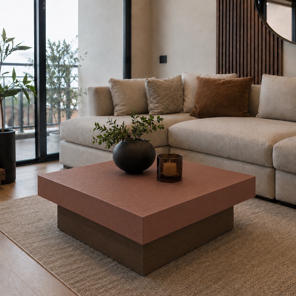 MESA DE CENTRO MODERNA OSAKA TU MESITA ARUPO Y AVELLANA - 1