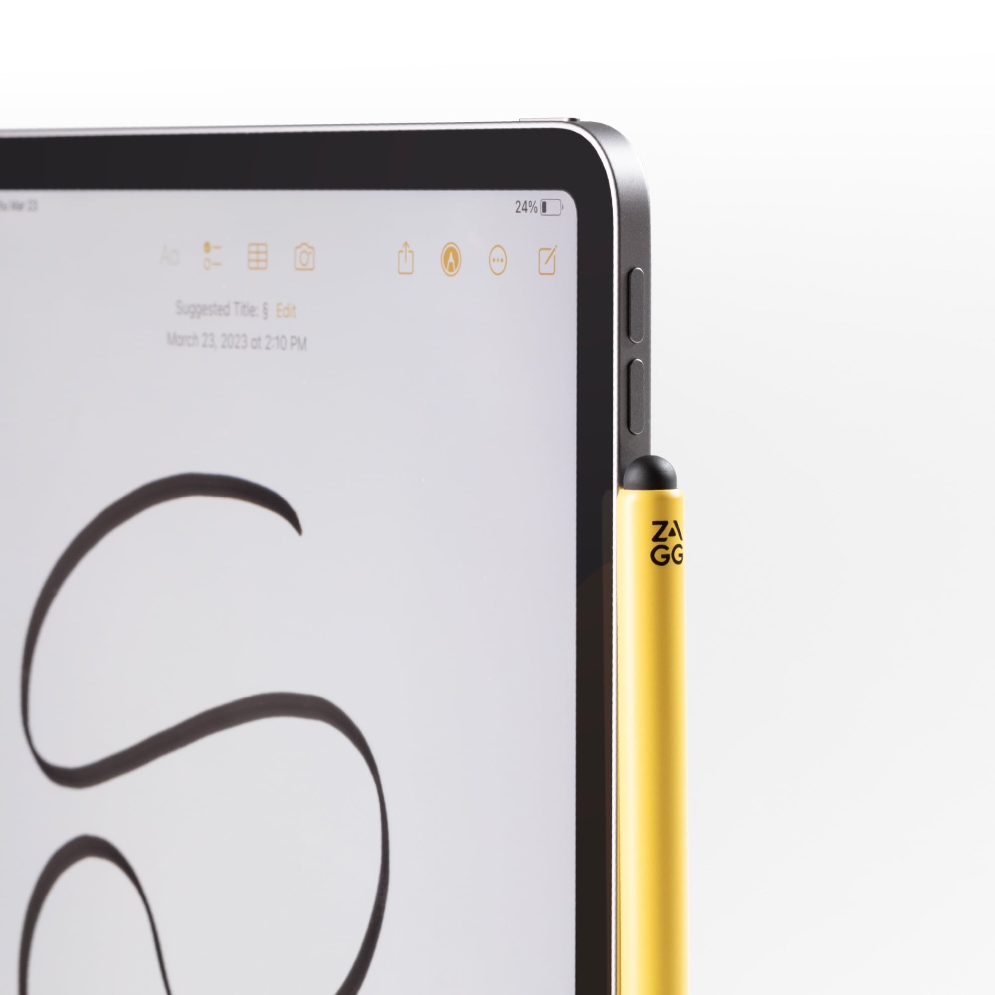 LÁPIZ ZAGG ÓPTICO STYLUS PRO IPAD CON CARGA INALÁMBRICA COLOR AMARILLO - 6