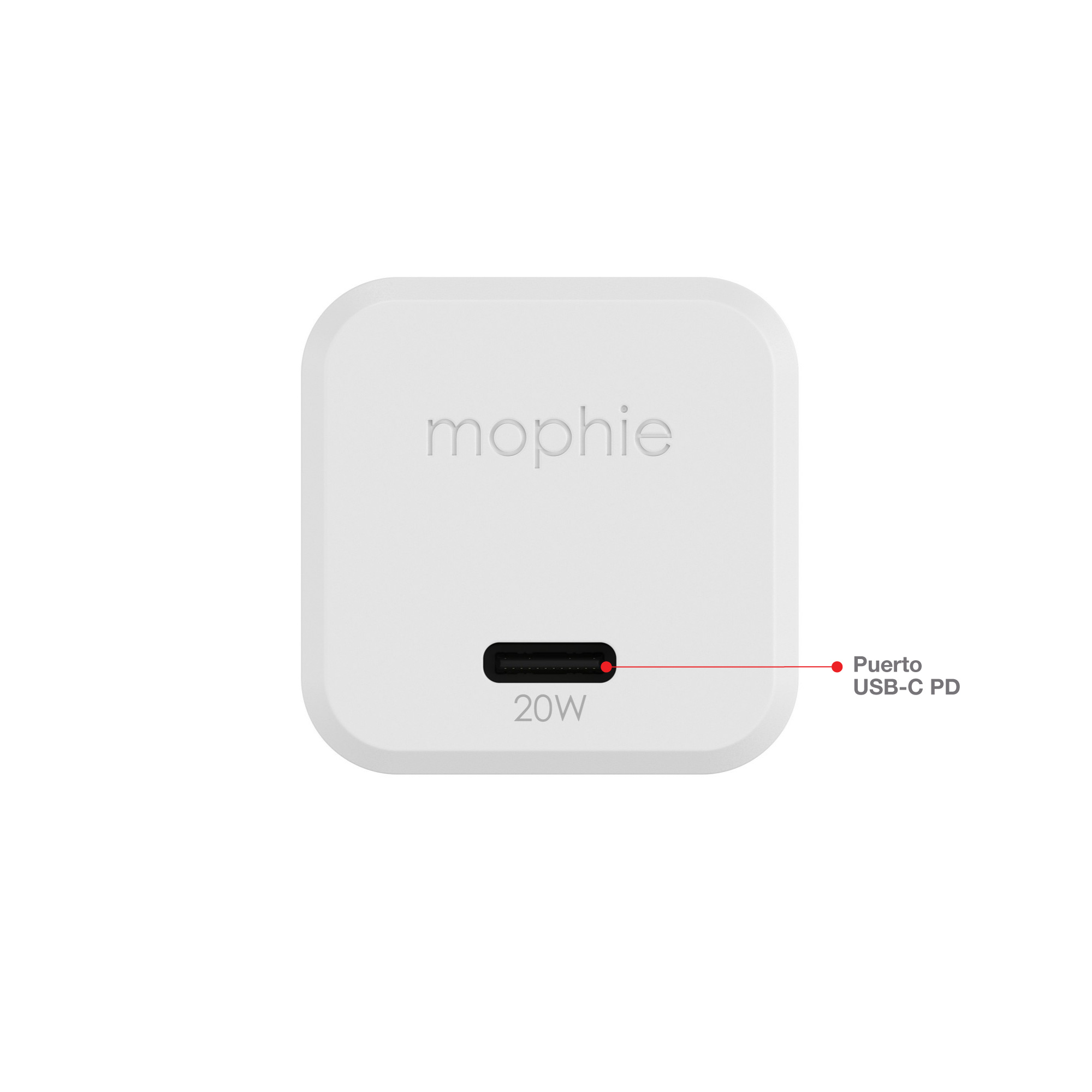 CARGADOR DE PARED MOPHIE USB-C DE CARGA RÁPIDA GAN HASTA 20W PARA SMARTPHONES Y TABLETAS - 2