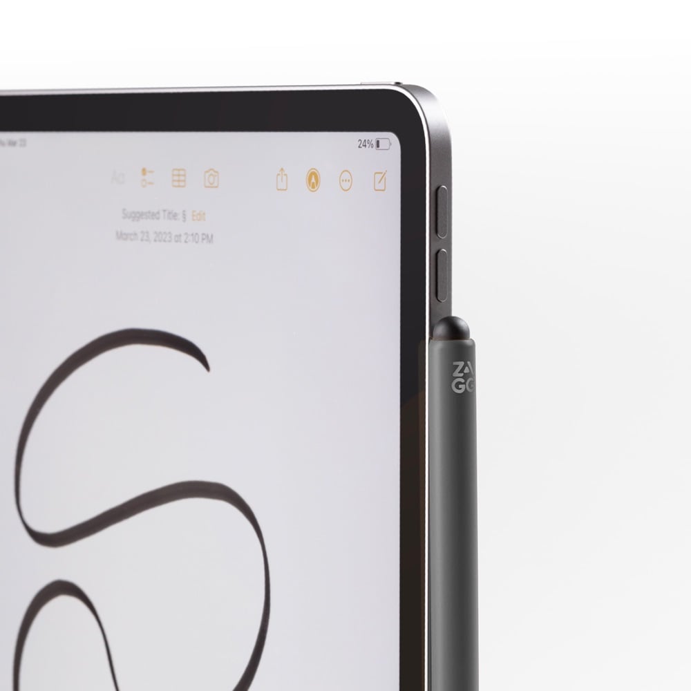 LÁPIZ ZAGG STYLUS PRO 2 IPAD CON CARGA INALÁMBRICA - GRIS - 5