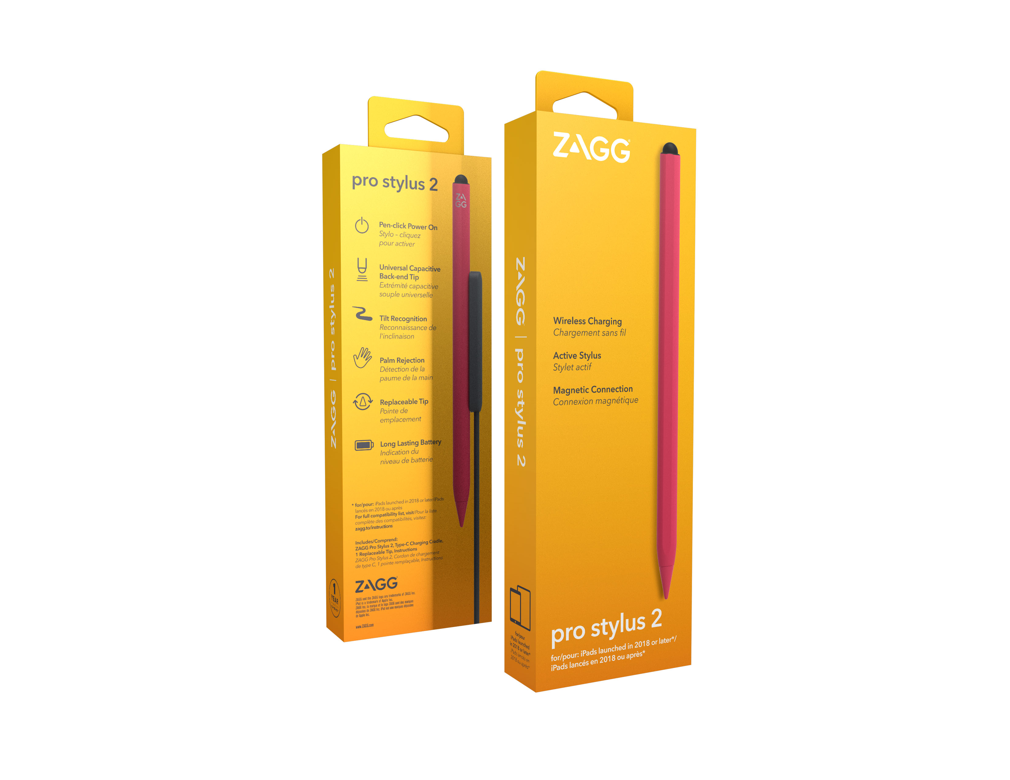 LÁPIZ ÓPTICO STYLUS PRO ZAGG PARA IPAD CON CARGA INALÁMBRICA COLOR ROSA - 6