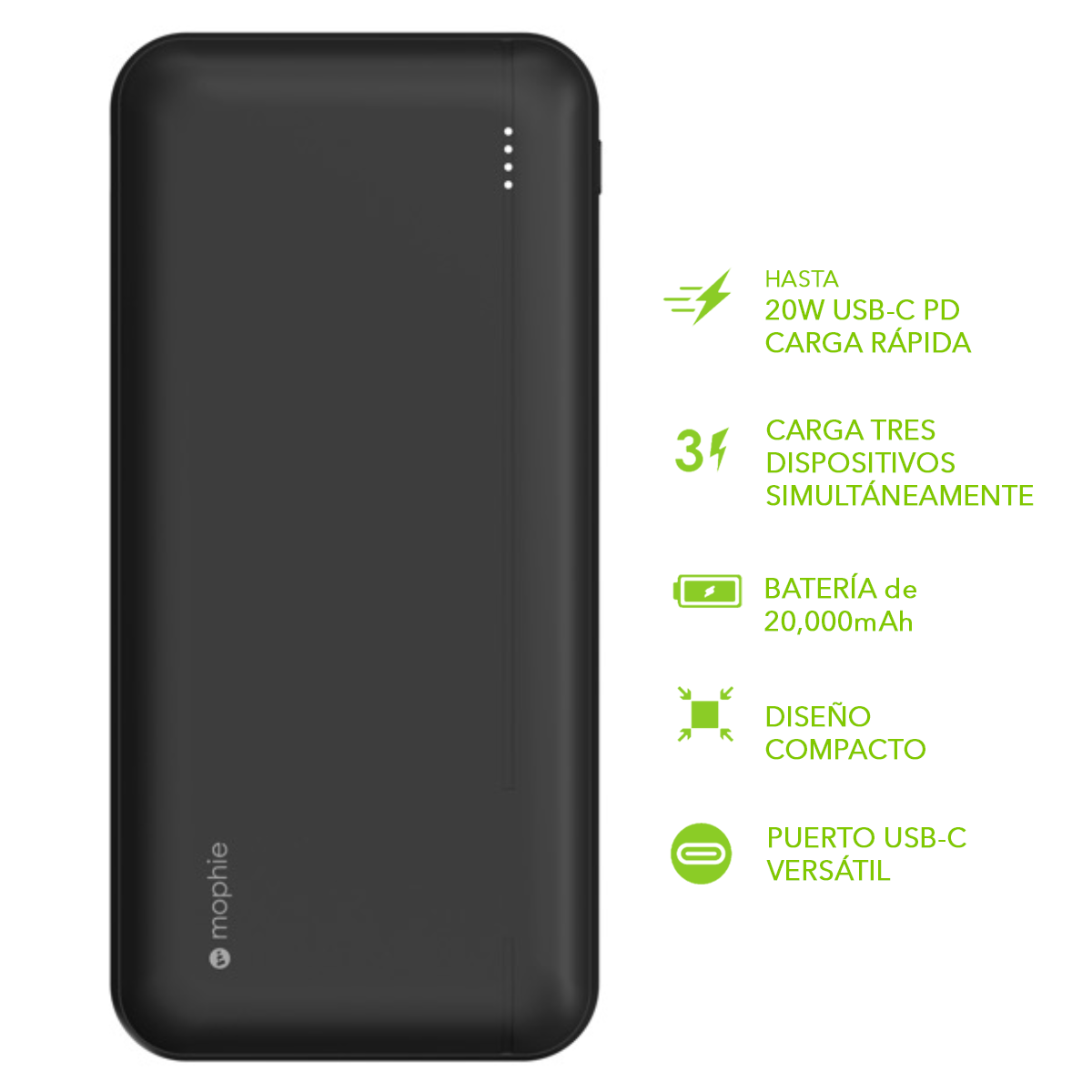 BATERÍA PORTÁTIL POWERSTATION DE 20.000MAH CON PUERTOS USB-C PD Y USB-A - 2