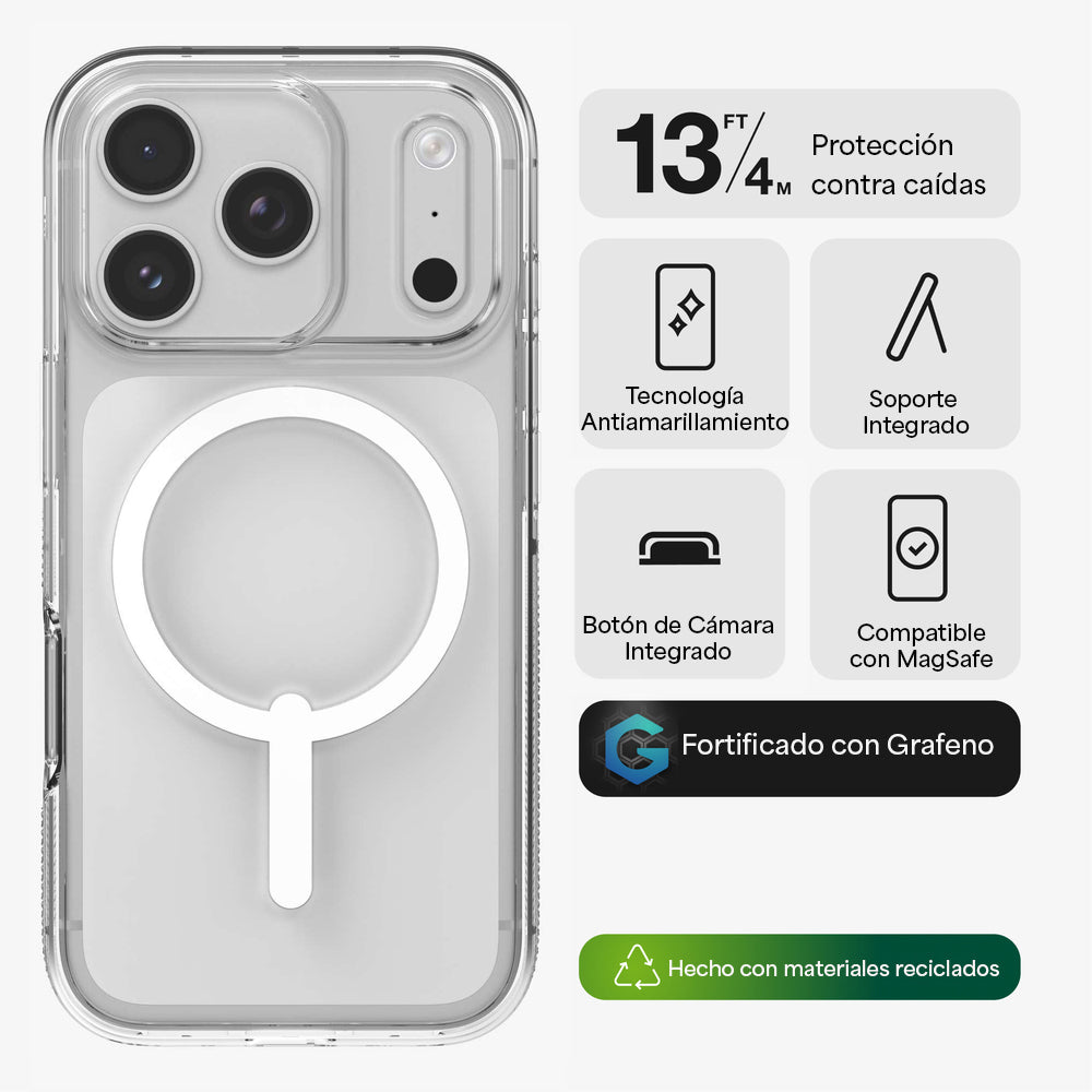 CASE ZAGG CRYSTAL PALACE SNAP IPHONE 17 PRO CON BOTÓN PARA CÁMARA Y MAGSAFE - 3