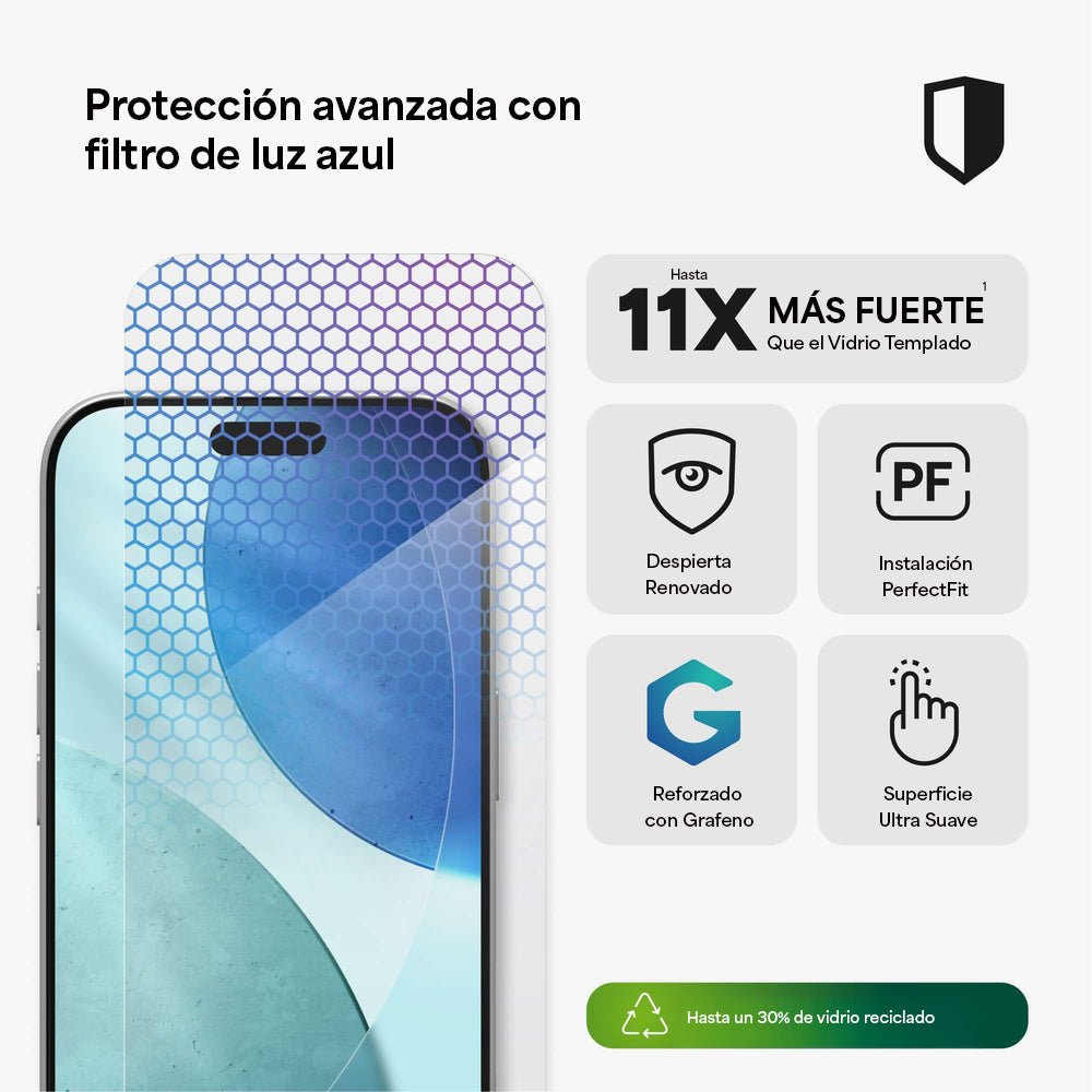 PROTECTOR DE PANTALLA ZAGG IPHONE 17 GLASS XTR5 - 3