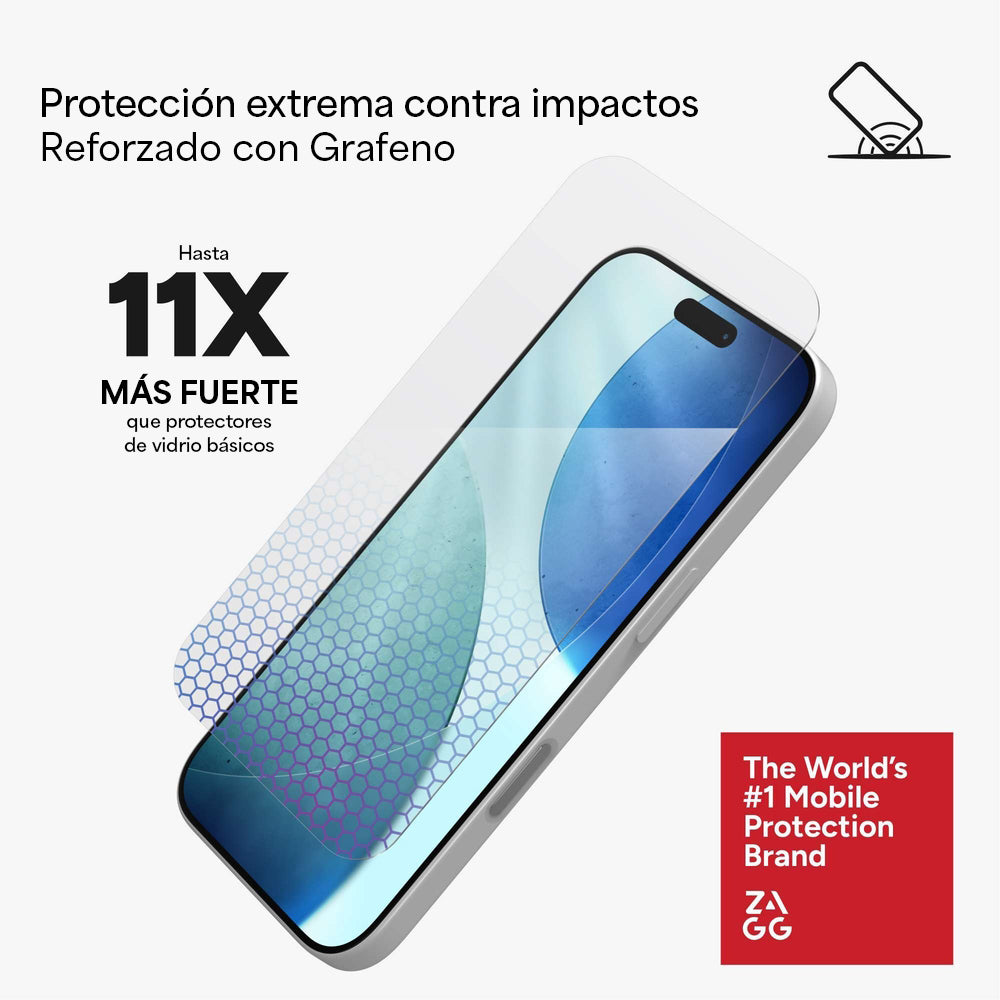 PROTECTOR DE PANTALLA ZAGG IPHONE 17 GLASS XTR5 - 9