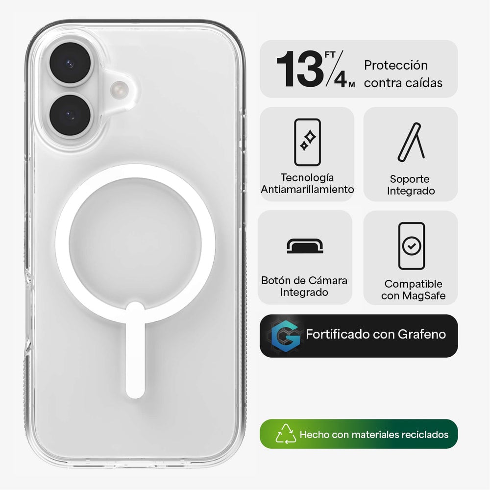 CASE ZAGG CRYSTAL PALACE SNAP IPHONE 17 CON BOTÓN PARA CÁMARA Y MAGSAFE - 3