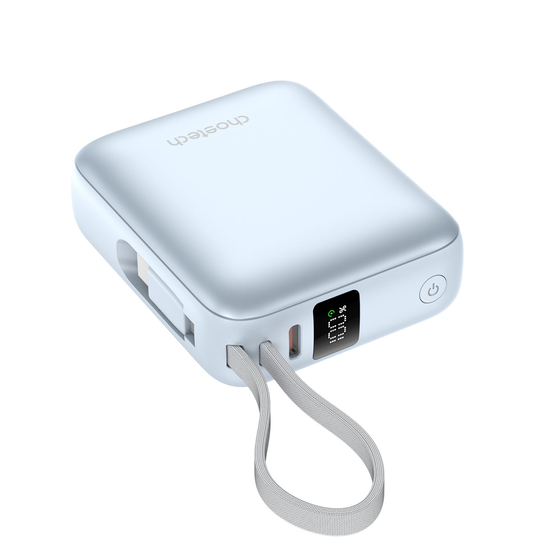 POWER BANK CHOETECH 10000MAH 35W MINI CARGADOR RÁPIDO USB-C CELESTE - 1