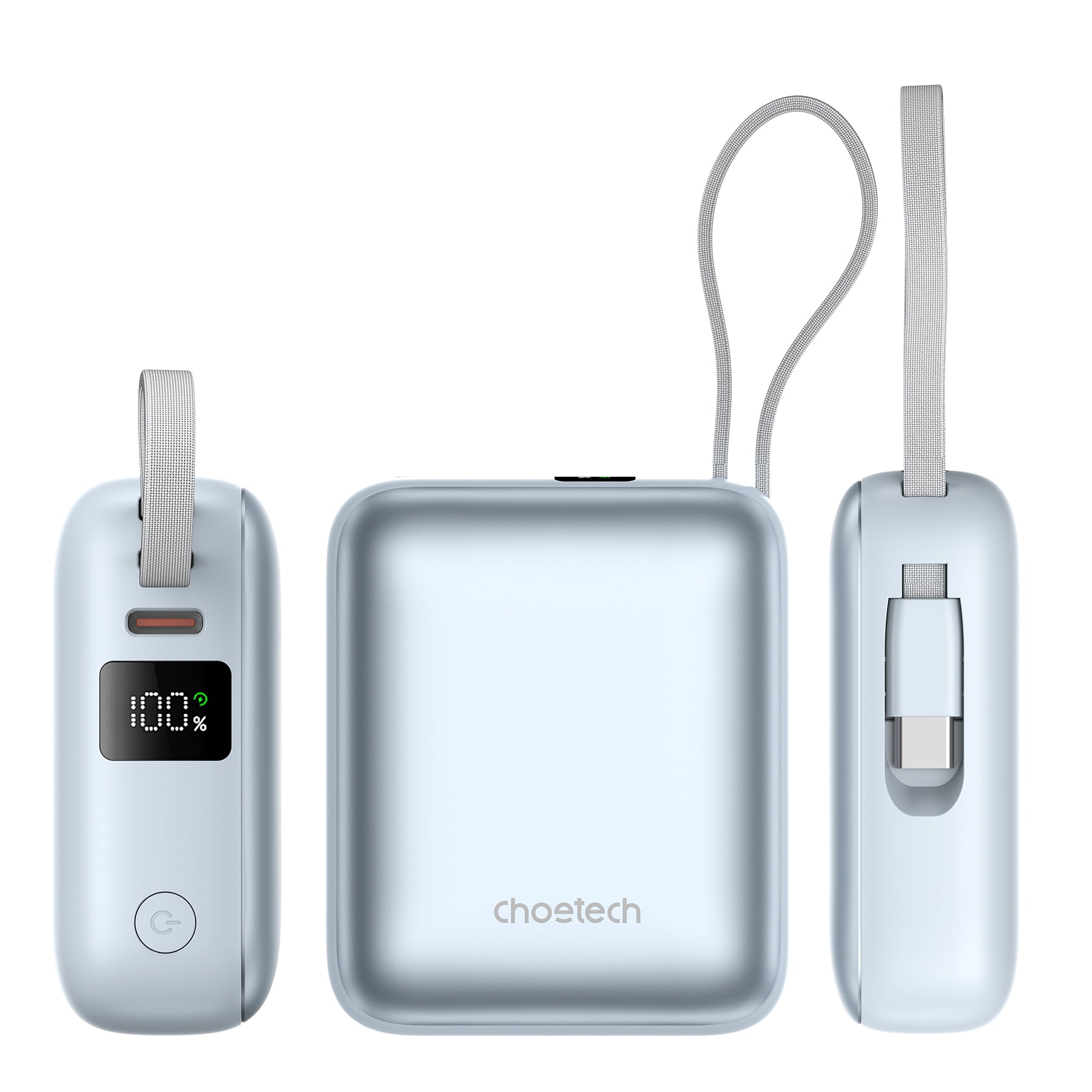 POWER BANK CHOETECH 10000MAH 35W MINI CARGADOR RÁPIDO USB-C CELESTE - 4