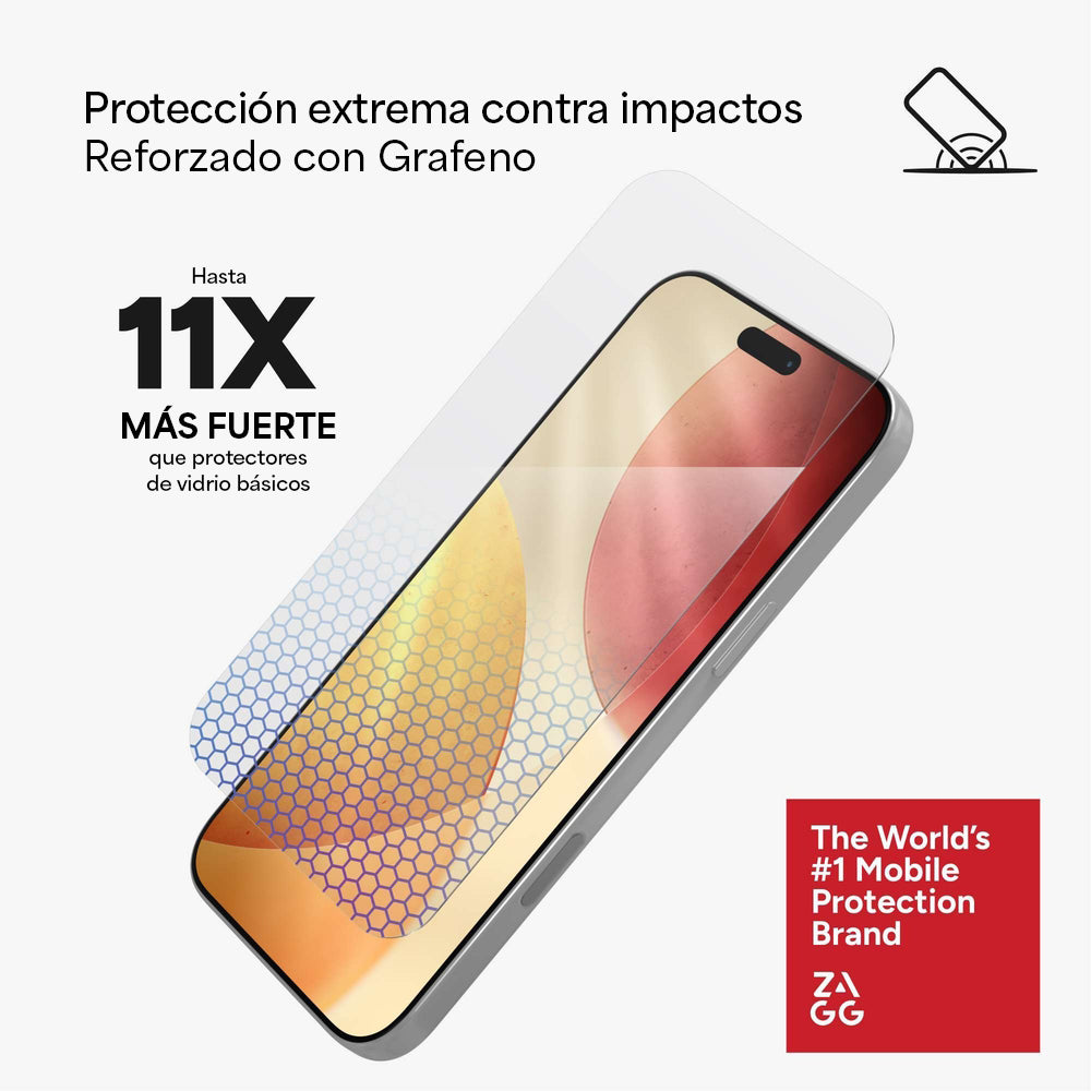 PROTECTOR DE PANTALLA ZAGG IPHONE 17 PRO MAX GLASS XTR5 - 9