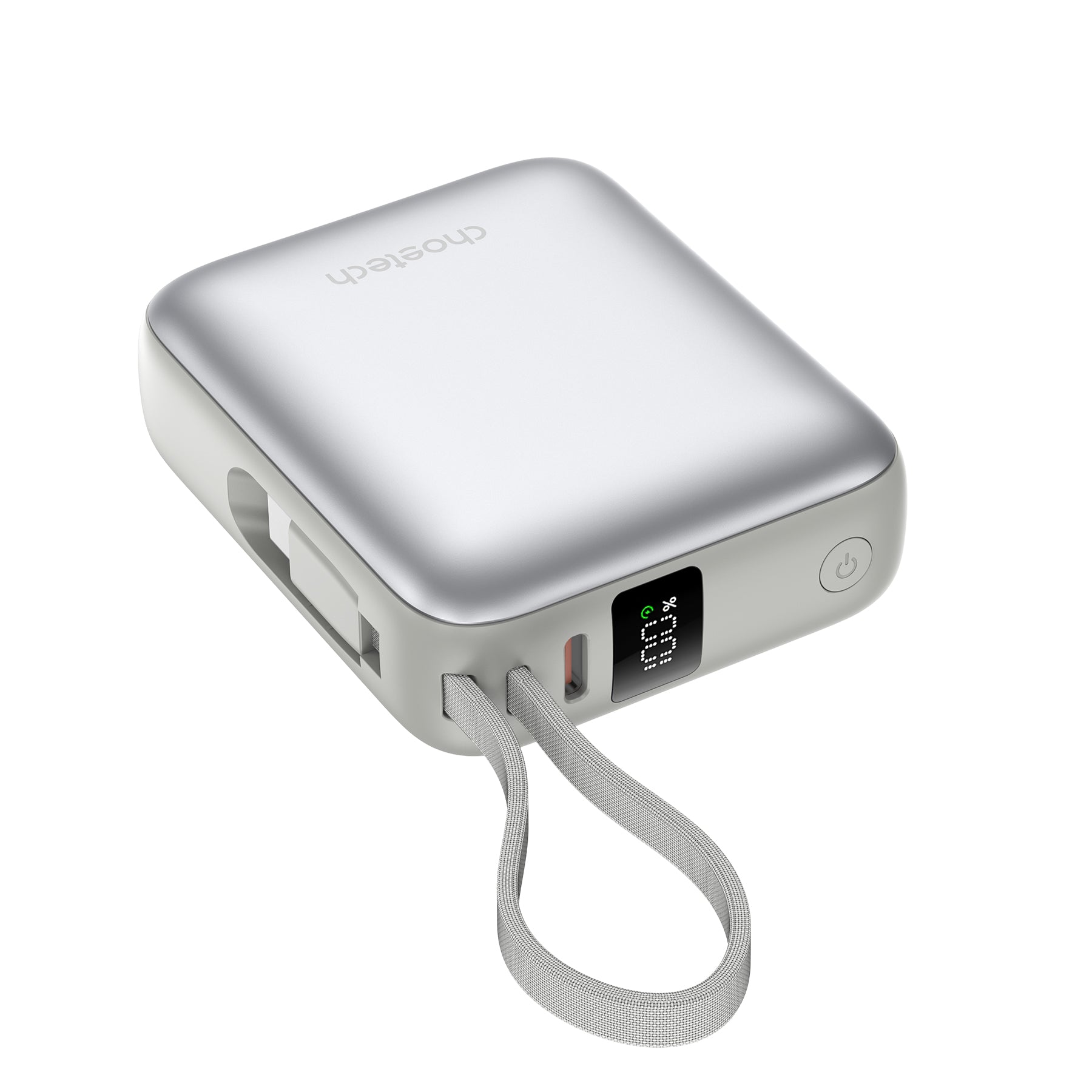 POWER BANK CHOETECH 10000MAH 35W MINI CARGADOR RÁPIDO USB-C PLATA - 1