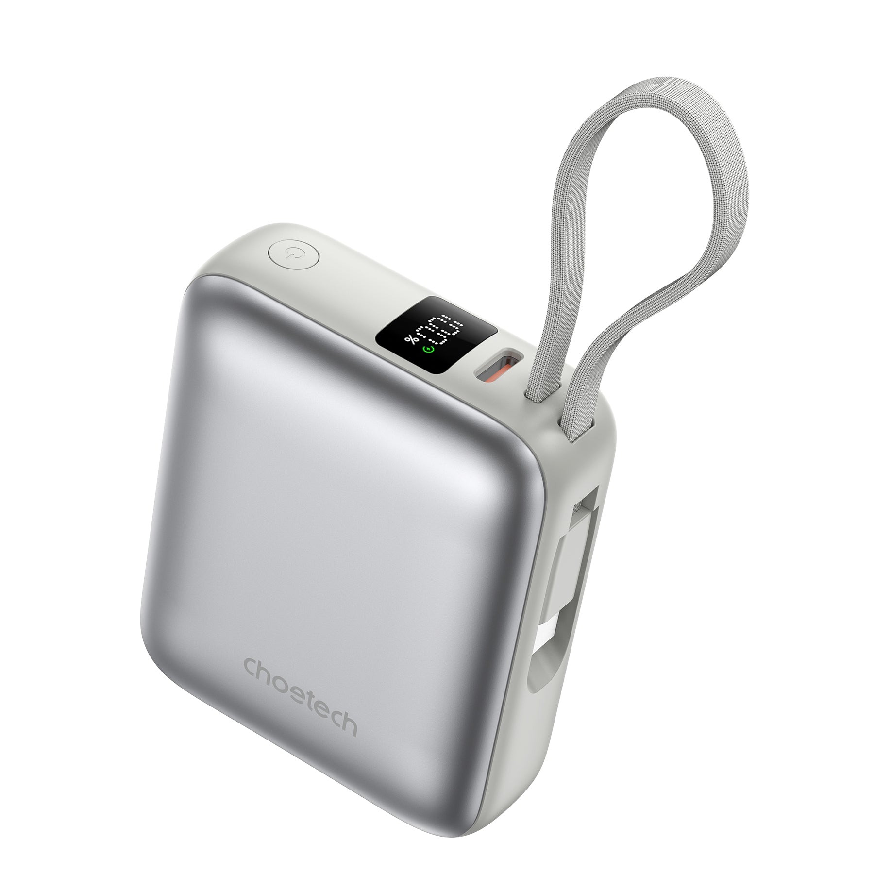 POWER BANK CHOETECH 10000MAH 35W MINI CARGADOR RÁPIDO USB-C PLATA - 3