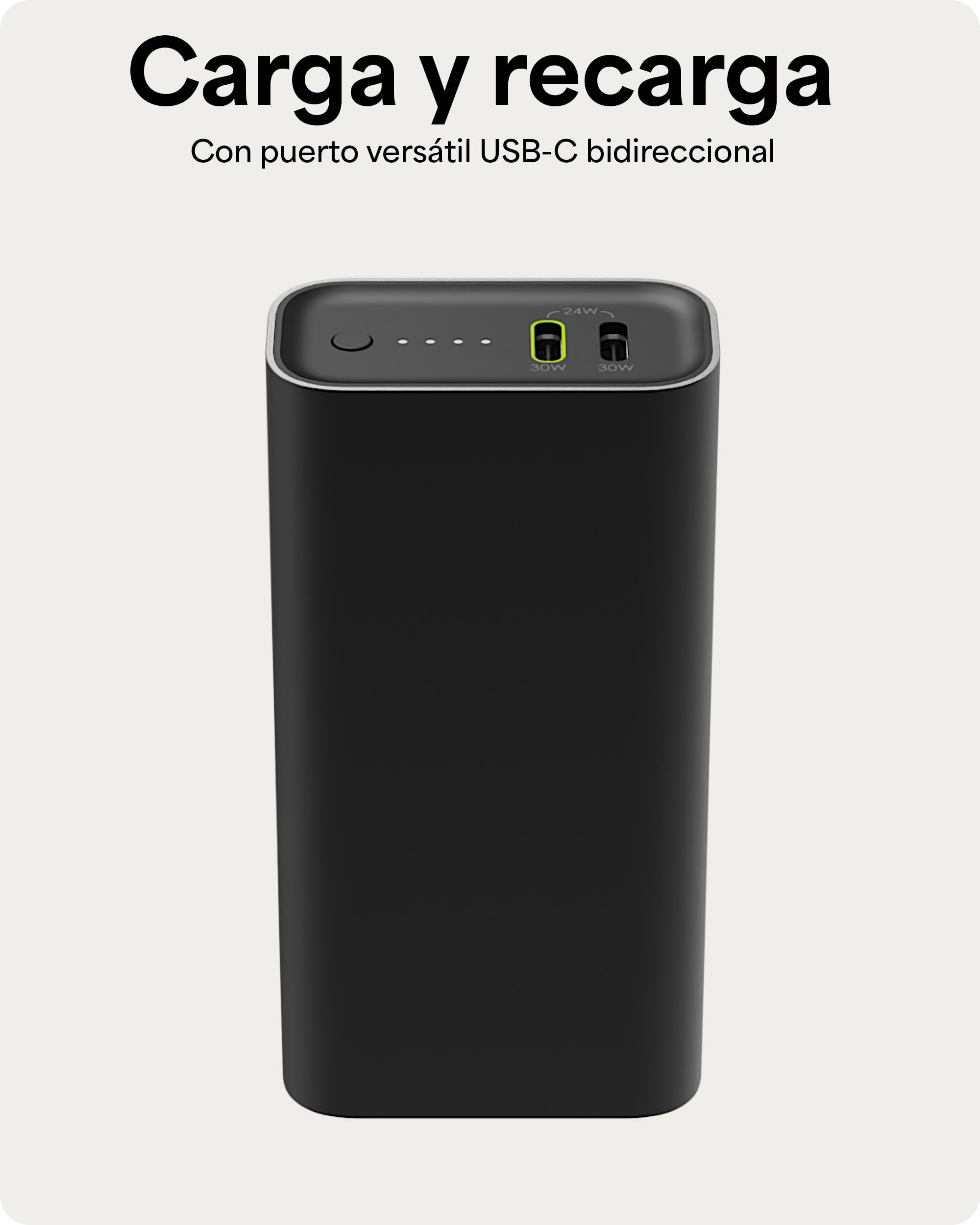 BATERÍA PORTÁTIL POWERSTATION UNIVERSAL 10K - POWER BANK USB-C (GEN 3) - 3