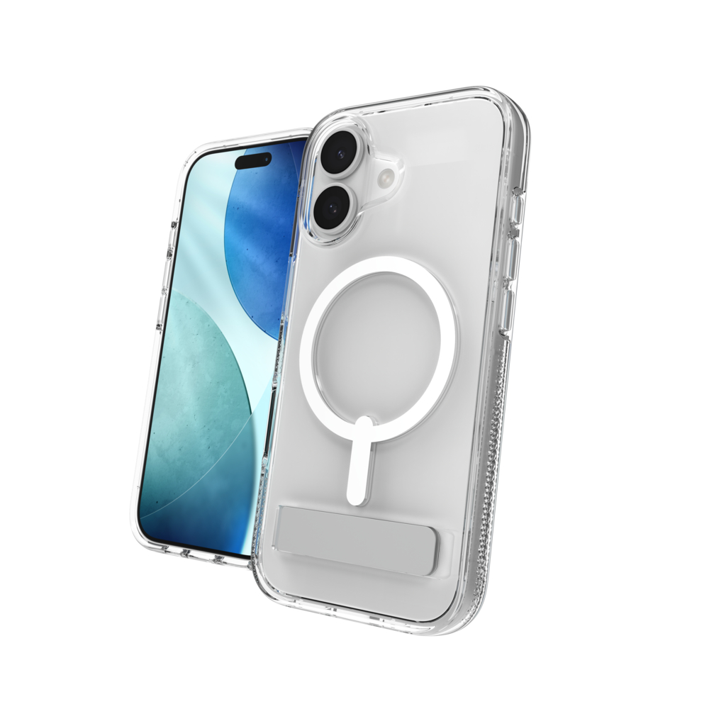 CASE ZAGG CRYSTAL PALACE SNAP IPHONE 17 CON MAGSAFE Y SPORTE TRASERO - TRANSPARENTE - 1