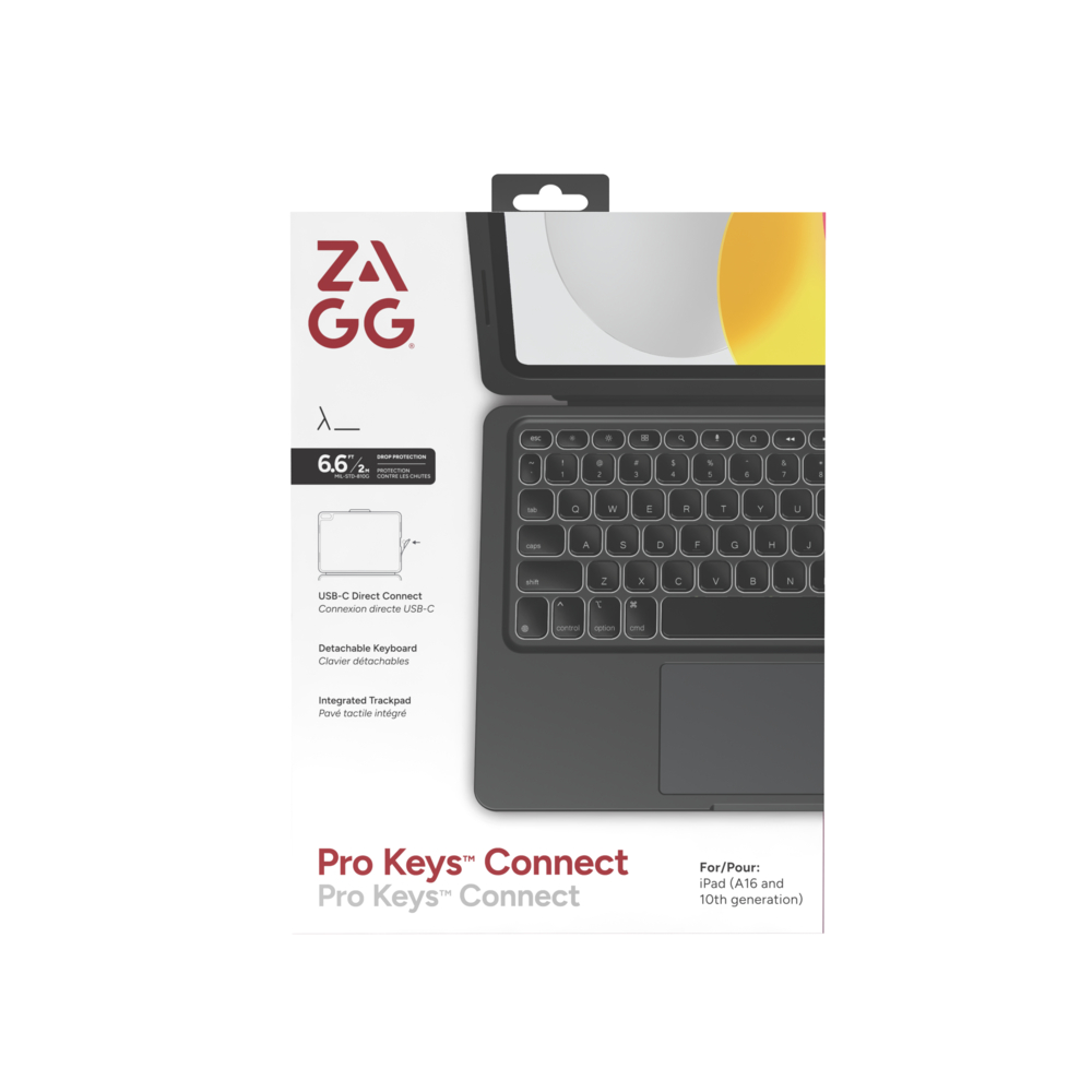 TECLADO CON FUNDA CON TRACKPAD, SOPORTE INTEGRADO PARA IPAD A16/GEN10 - 2
