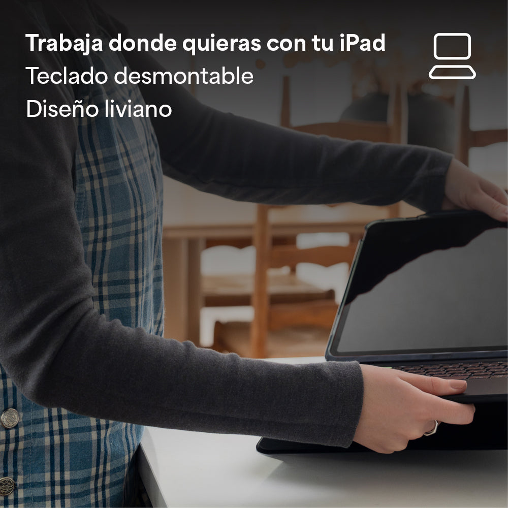 TECLADO PRO KEYS CONNECT CON TRACKPAD Y FUNDA PARA IPAD AIR 11'' (M3/M2) - 6