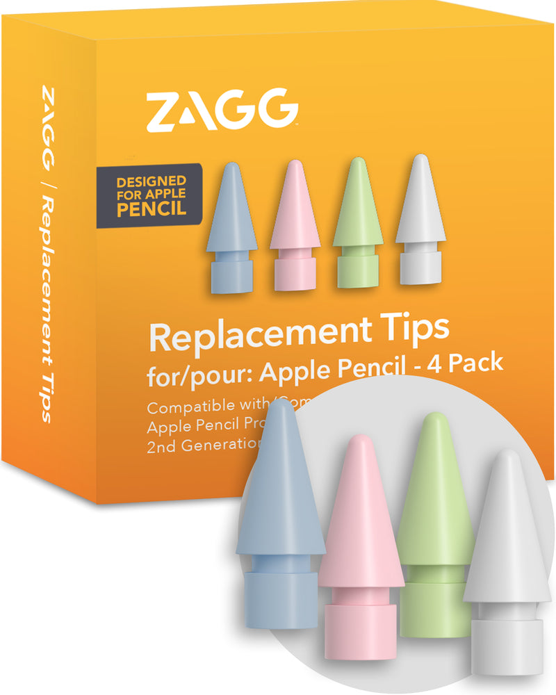 PUNTAS DE RESPUESTO ZAGG PARA APPLE PENCIL - SET DE 4 UNIDADES DE COLORES - 1
