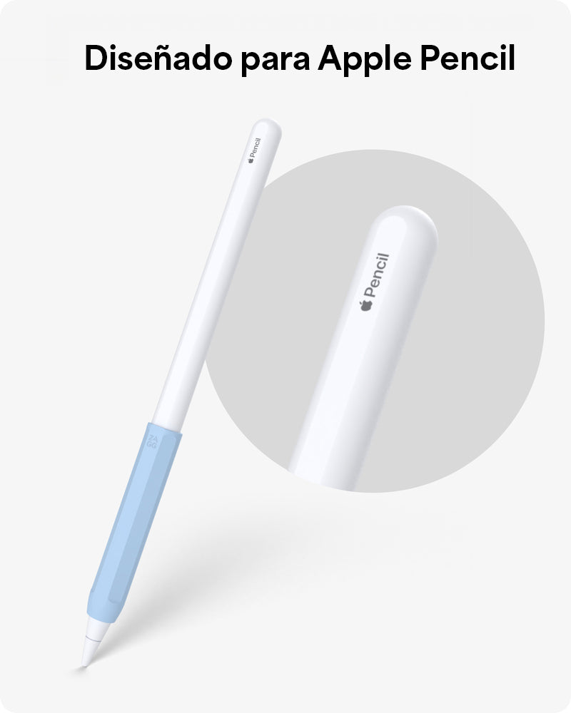 GRIP DE SILICONA ZAGG PARA APPLE PENCIL - SET DE 2 UNIDADES COLOR AZUL/GRIS - 2