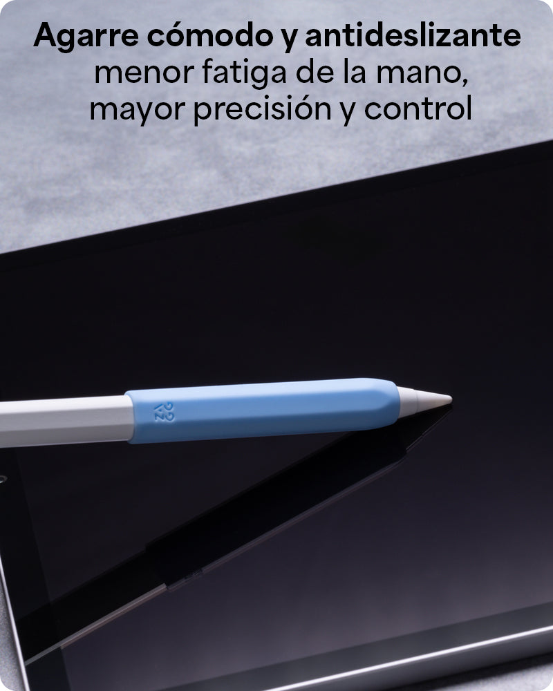 GRIP DE SILICONA ZAGG PARA APPLE PENCIL - SET DE 2 UNIDADES COLOR AZUL/GRIS - 3